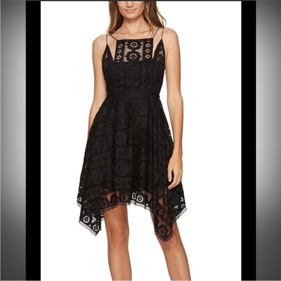 Free People Dresses & Skirts - Free People Just like Honey black lace dress size 0 fairy princess goth scene